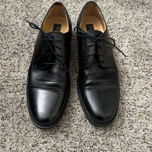 Docker’s Men's Black Leather Cap Toe Oxford 11.5W